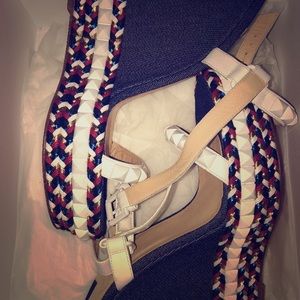 Denim wedge louboutin! 💋SOLD💋